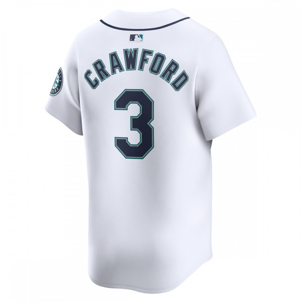 J.P. Crawford Seattle Mariners Home Limited Player Jersey - White-Pro Kit Vault | Brand New 26/27 Sports Jerseys